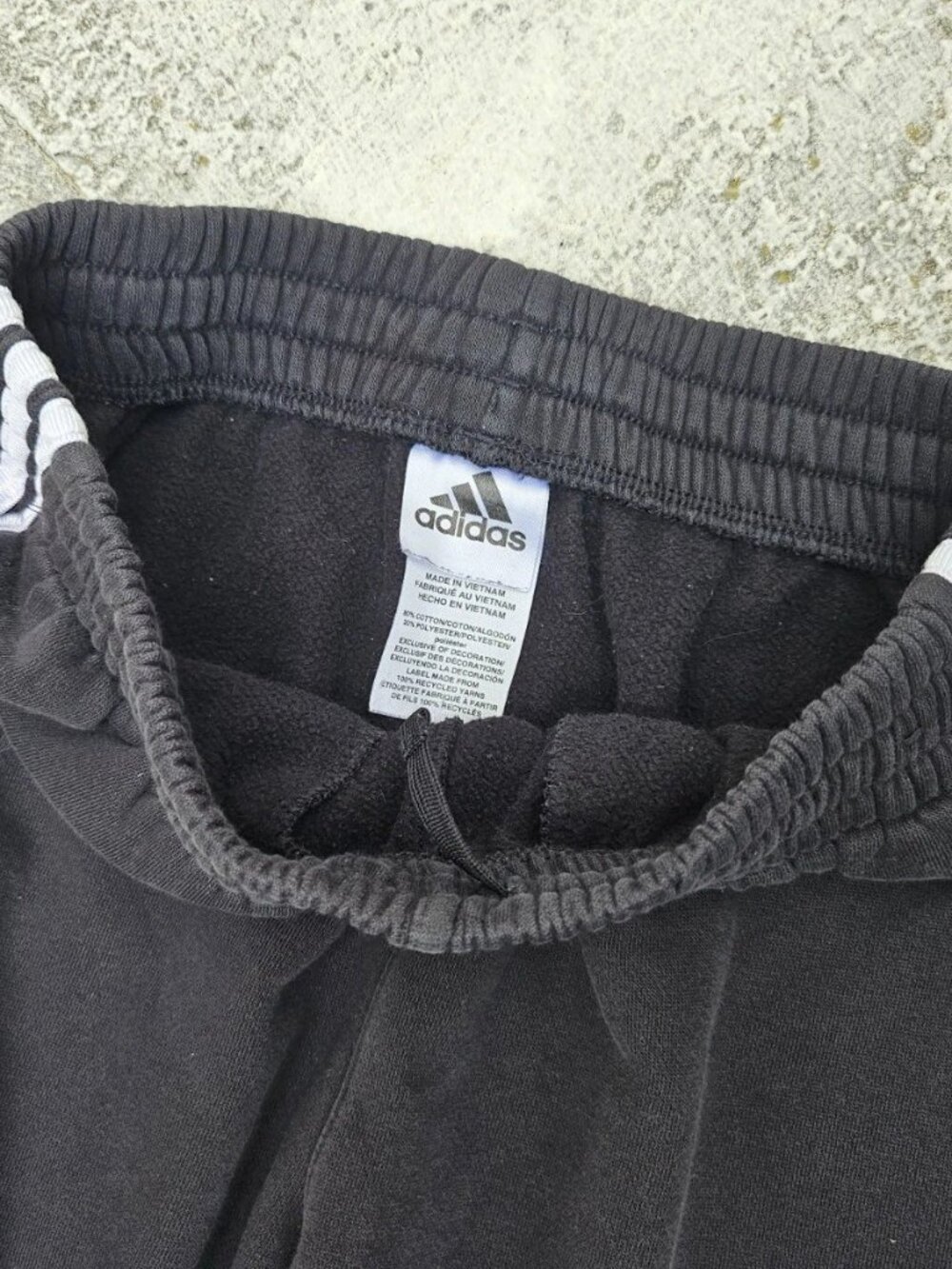 Adidas Boys Pant Black Joggar Trouser Sport Athletic White Stripes Size - Picture 5 of 8